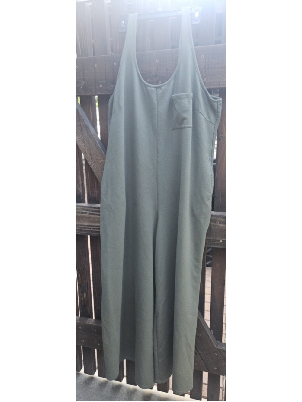 Savage x Fenty Xssential Relaxed Wide Leg Jumpsuit Romper Olive Green Size 2XL - Picture 2 of 7
